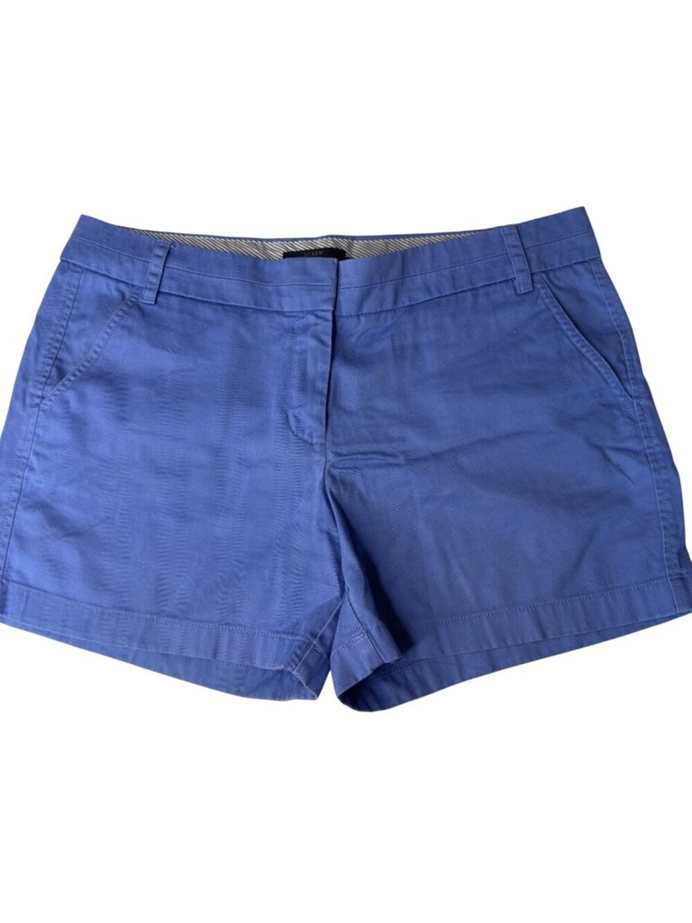 J.Crew Womens Chino Shorts Size 12 Blue Cotton Casual Summer Wear Made In Indone